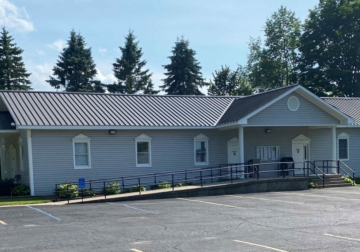 Coldsprings Township building with parking lot.